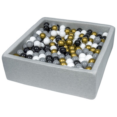 Bällepool mit 450 Bällen quadratisch 90x90cm